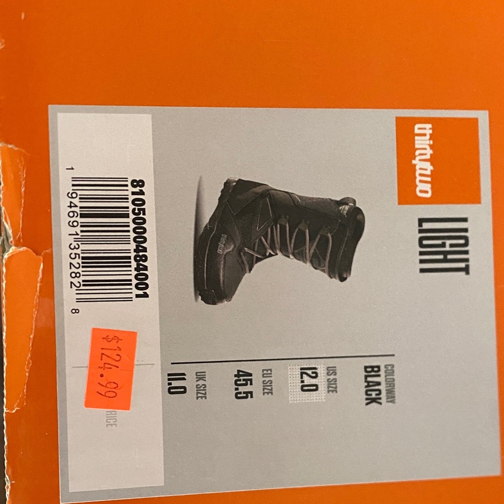 thirtytwo Light Snowboard Boots Black men’s us size 12